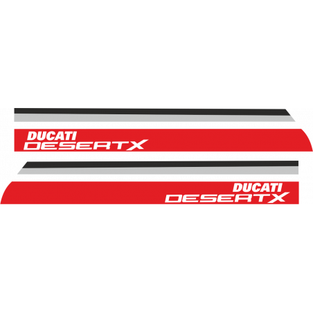 Kit de pegatinas para Ducati   Dessert X 2022   - moto negra ducati decals set