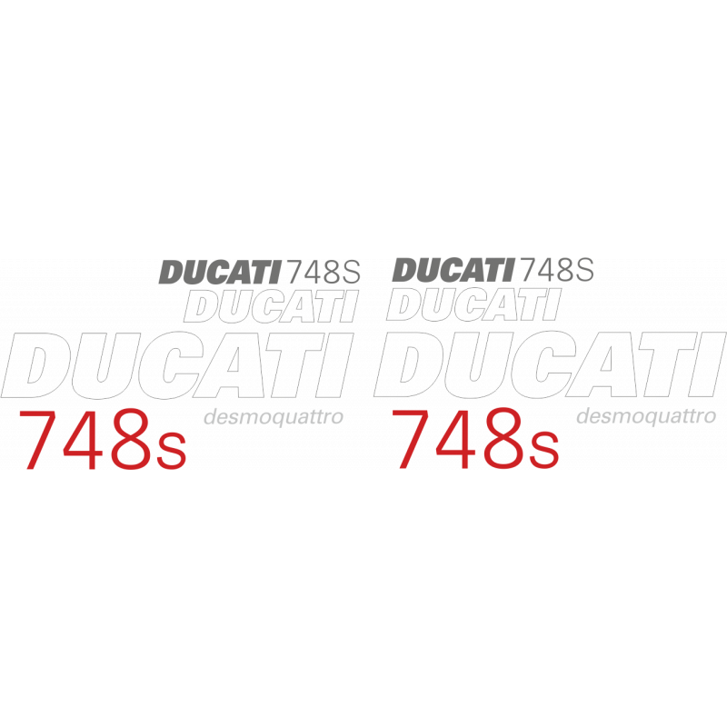 Kit de pegatinas para Ducati   748S Desmoquattro 1999-2002   - moto amarilla o negra ducati decals set