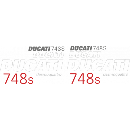 Kit de pegatinas para Ducati   748S Desmoquattro 1999-2002   - moto amarilla o negra ducati decals set