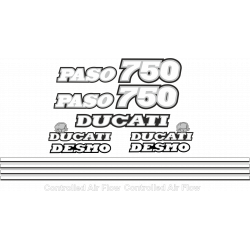 Kit de pegatinas para Ducati   Paso 750 1990  - roja ducati decals set