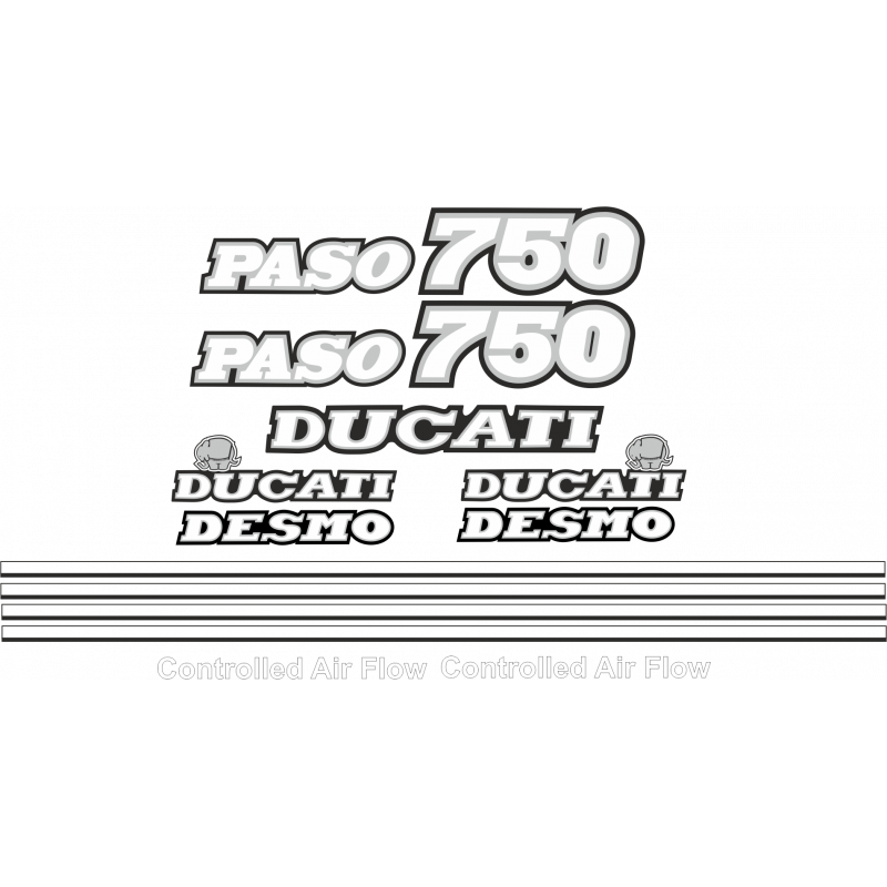 Kit de pegatinas para Ducati   Paso 750 1990  - roja ducati decals set