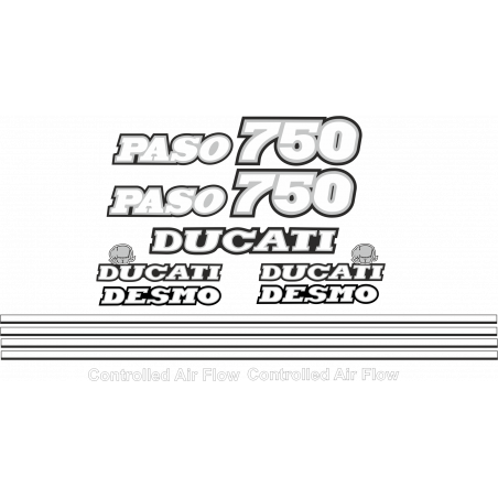 Kit de pegatinas para Ducati   Paso 750 1990  - roja ducati decals set