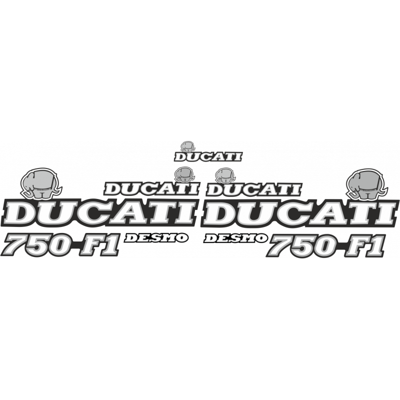 Kit de pegatinas para Ducati  750 F1 Desmo - roja ducati decals set